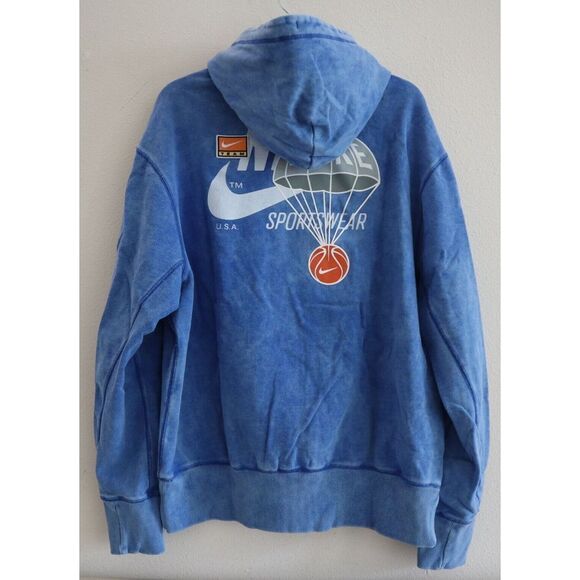 Nike DZ3053 480 Men's Sz Medium Blue Game Royal Pullover Hoodie Sweatshirt $120 - Picture 2 of 9